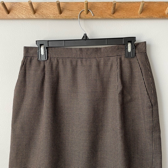 Vintage 100% Wool Canadian Made Woven Skirt Size 12 - Picture 5 of 15